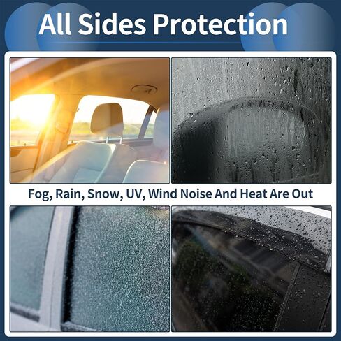 Window Deflectors Side Tape-On for Toyota BZ4X 2023-2024 Black Rain Guards in Saudi Arabia