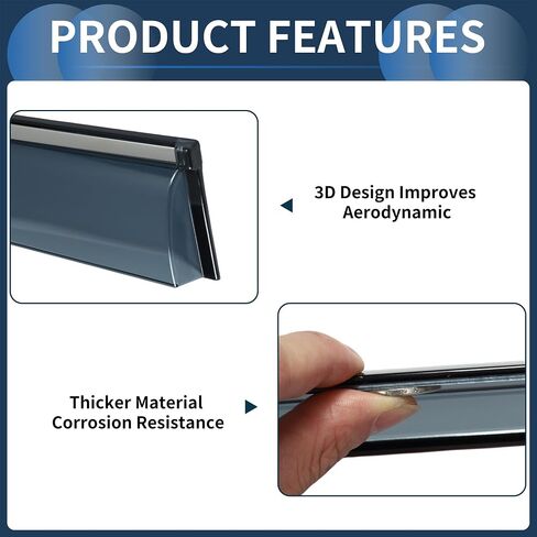 Window Deflectors Side Tape-On for Toyota BZ4X 2023-2024 Black Rain Guards in Saudi Arabia