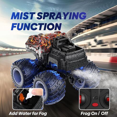 BAODLON Remote Control Monster Car, 2.4GHz RC Bull Monster Truck Toys for 3 4 5 6 7 8 Years Old Boys Kid, All Terrain RC Truck Off Road with Spray, Light, Rechargeable Battery, Christmas Birthday Gift in Kuwait