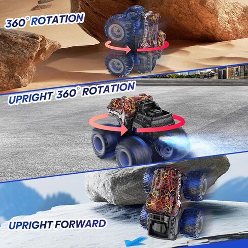 BAODLON Remote Control Monster Car, 2.4GHz RC Bull Monster Truck Toys for 3 4 5 6 7 8 Years Old Boys Kid, All Terrain RC Truck Off Road with Spray, Light, Rechargeable Battery, Christmas Birthday Gift in Kuwait