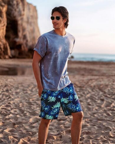 Surf Cuz Mens Swim Trunks 7 "جذوع السباحة مع شبكات شبكية سروال سروال جاف جاف للرجال للسبعين البساط بدلات الجيوب in Kuwait