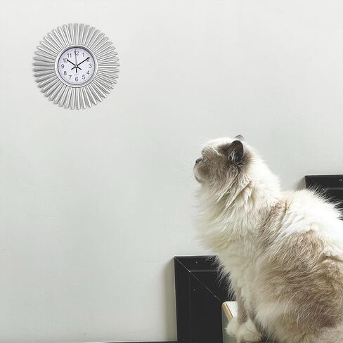 ساعة حائط للمطبخ، ساعات حائط ذهبية بأشعة الشمس تعمل بالبطارية، ساعة حائط مزخرفة حديثة مقاس 10 بوصة لغرفة المعيشة وغرفة النوم والمطبخ والحمام والمكتب in Kuwait