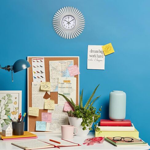 ساعة حائط للمطبخ، ساعات حائط ذهبية بأشعة الشمس تعمل بالبطارية، ساعة حائط مزخرفة حديثة مقاس 10 بوصة لغرفة المعيشة وغرفة النوم والمطبخ والحمام والمكتب in Kuwait