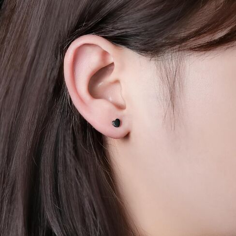 Limerencia G23 Hypoallergenic Titanium Flatback أقراط القلب المسع in Saudi Arabia