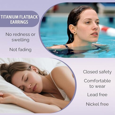 Limerencia G23 Hypoallergenic Titanium Flatback أقراط القلب المسع in Saudi Arabia