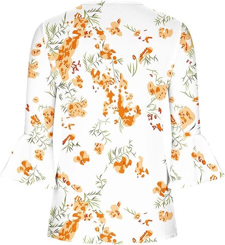 LRMQS 3/4 Length Sleeve Womens Tops 2025 Casual Summer Boho Spring Tunic Shirts Trendy Floral Bohemian Blouses Ladies Clothes in Saudi Arabia