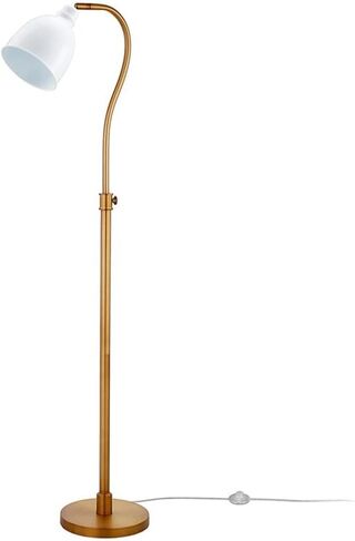 Vincent Adjustable/Arc Floor Lamp with Metal Shade in Blackened Bronze/Blackened Bronze in Kuwait