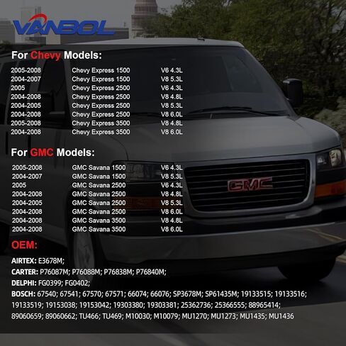 مجموعة وحدة مضخة الوقود الكهربائية متوافقة مع 2004-2008 Chevy Express 1500 2500 3500 GMC Savana V6 V8 4.3L 4.8L 5.3L in Saudi Arabia