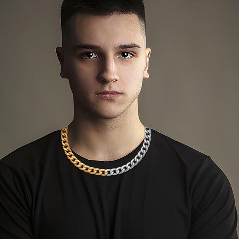 Chunky Gold Snake Chain Choker Necklace for Women Trendy 14K Gold Plated Thick Snake Chain African Collar Exaggerated Necklace Bold Punk Rock Statement Necklace with Adjustable Chain in Kuwait