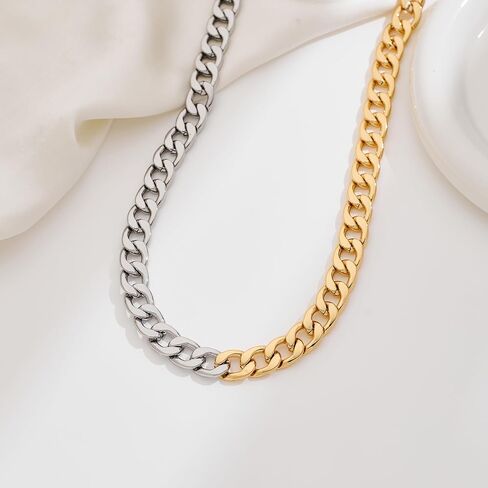 Chunky Gold Snake Chain Choker Necklace for Women Trendy 14K Gold Plated Thick Snake Chain African Collar Exaggerated Necklace Bold Punk Rock Statement Necklace with Adjustable Chain in Kuwait