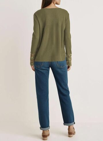 Dokotoo Women's Tops Casual V Neck Long Sleeve Waffle Knit Textured Lace Hollow Out Shirts Loose Tunic Tops Blouses in Saudi Arabia