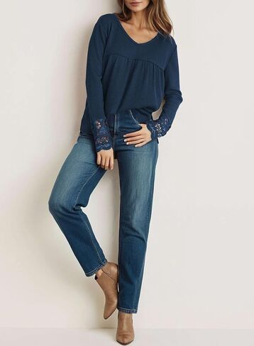 Dokotoo Women's Tops Casual V Neck Long Sleeve Waffle Knit Textured Lace Hollow Out Shirts Loose Tunic Tops Blouses in Saudi Arabia