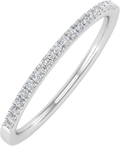 1/10 to 1/3 Carat Diamond Semi-Eternity Wedding Band Ring in 10K White Gold in Saudi Arabia