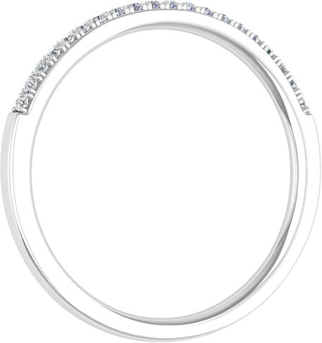 1/10 to 1/3 Carat Diamond Semi-Eternity Wedding Band Ring in 10K White Gold in Saudi Arabia