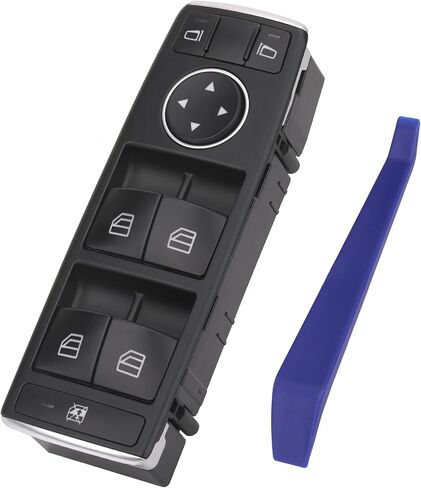 Master Power Window Switch Button Front Driver Side Compatible with 08 09 10 11 12 Mercedes Benz C230 C250 C280 C300 C350 C63 E500 E63 AMG E350 E550 GLK350, Replaces OEM A2049055302 in Saudi Arabia