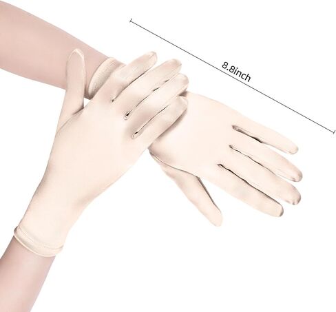 Womens Short Satin Opera Gloves Formal Dancing Gloves for Wedding Bridal Banquet Party Gloves 1920s Flapper Accessories in Kuwait