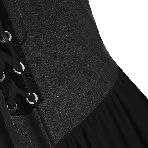 Women Witch Dress Plus Size Vampire Costume Halloween Cosplay Bat Sleeve Mesh Renaissance Medieval Gothic Dress in Saudi Arabia