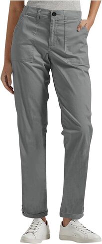 Anjikang Work Pants Women Dressy Casual Plus Size Wide Leg Cargo Khakis High Waist Straight Twill Chino Slacks Ankle Pants in Kuwait