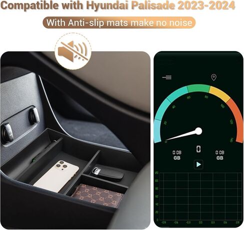YEE PIN لعام 2024 2025 Hyundai Palisade Lower Center Center Console Storage Toray for 2025 Hyundai Palisade Accessories for Hyundai Palisade SE/SEL/XRT/Limited/Calligraphy Console Organizer in Saudi Arabia