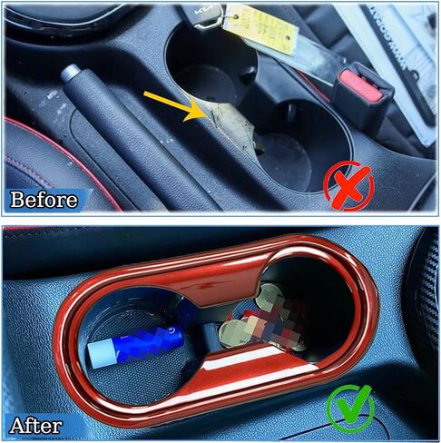 ل Kia Forte 2019 2020 2021 2022 2023 2024 ABS Wine Red Center Center Cop Panel Cover Cover-Trim-ترقية الرياضة ملحقات داخلية (1pcs)-لا تتناسب مع طرز GT-Line و GT in Kuwait