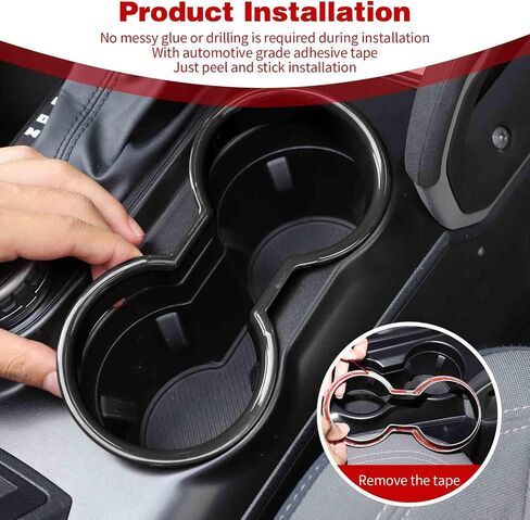 لغطاء حامل كأس Bronco Front Cover Red لفورد Bronco 2021 2022 2023 2024 UP Red Interior Accessories in Kuwait
