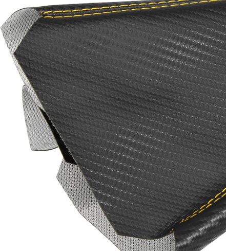X AUTOHAUX Faux Leather Gear Shifter Knob Cover Car Dust Boot 1.4cm/0.55inch Carbon Fiber Pattern Black Yellow in Saudi Arabia