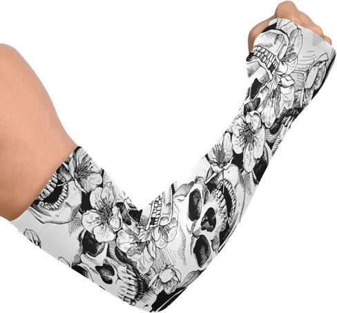 JUNZAN Gardening Sleeves Sun Protection Cooling Sleeves for Women Men with Thumb Hole Spring Birds Flowers in Saudi Arabia