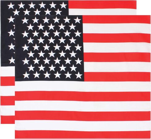 US Flag Bandana USA American Cotton Costband Head Cover Bandanna doo Doo 2-Pack 2-pack in Saudi Arabia