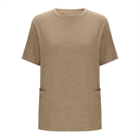 HVEESH PLUS SIZE TUNIC TOPS للنساء فضفاضة في الصيف 2025 TSHIRTS TSHIRTS مع جيوب in Kuwait