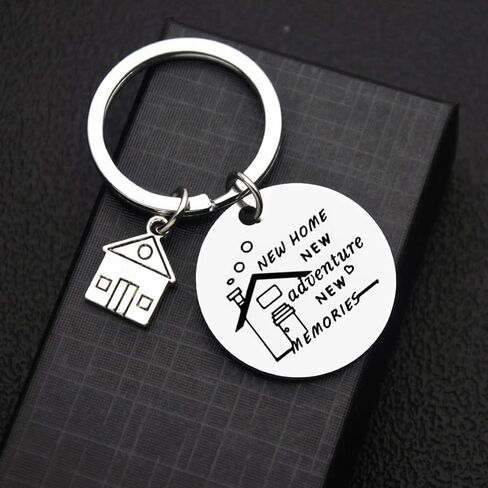 Excheart New Home New Adventure Keychain Set - 6 PCS Housewarming Keyrings في الفولاذ المقاوم للصدأ لحاملي المفاتيح الإبداعية ومعلقات الأكياس in Saudi Arabia