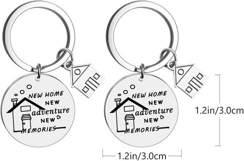 Excheart New Home New Adventure Keychain Set - 6 PCS Housewarming Keyrings في الفولاذ المقاوم للصدأ لحاملي المفاتيح الإبداعية ومعلقات الأكياس in Saudi Arabia