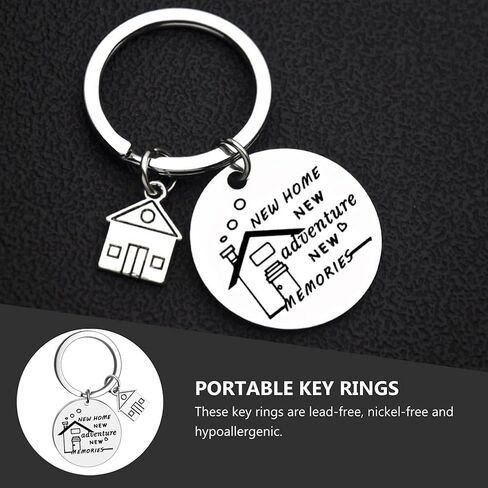 Excheart New Home New Adventure Keychain Set - 6 PCS Housewarming Keyrings في الفولاذ المقاوم للصدأ لحاملي المفاتيح الإبداعية ومعلقات الأكياس in Saudi Arabia