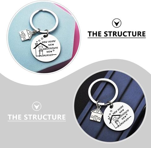 Excheart New Home New Adventure Keychain Set - 6 PCS Housewarming Keyrings في الفولاذ المقاوم للصدأ لحاملي المفاتيح الإبداعية ومعلقات الأكياس in Saudi Arabia