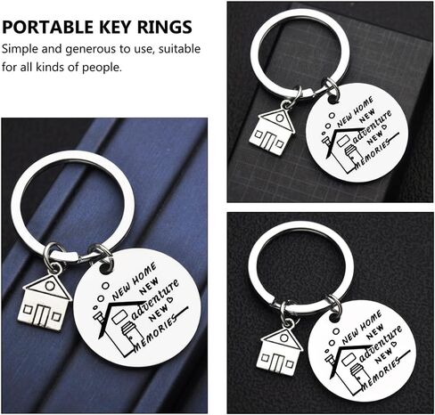 Excheart New Home New Adventure Keychain Set - 6 PCS Housewarming Keyrings في الفولاذ المقاوم للصدأ لحاملي المفاتيح الإبداعية ومعلقات الأكياس in Saudi Arabia