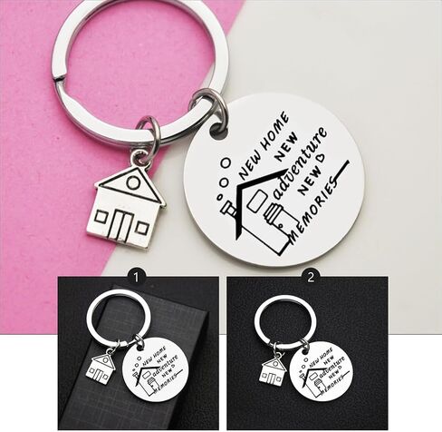 Excheart New Home New Adventure Keychain Set - 6 PCS Housewarming Keyrings في الفولاذ المقاوم للصدأ لحاملي المفاتيح الإبداعية ومعلقات الأكياس in Saudi Arabia