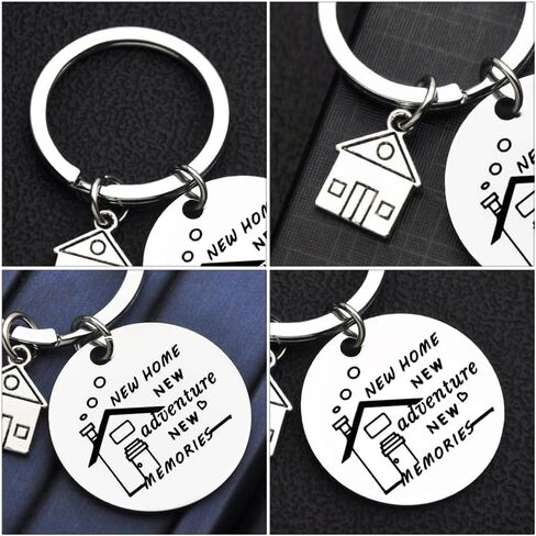 Excheart New Home New Adventure Keychain Set - 6 PCS Housewarming Keyrings في الفولاذ المقاوم للصدأ لحاملي المفاتيح الإبداعية ومعلقات الأكياس in Saudi Arabia