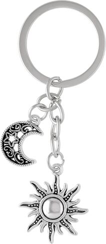 Haquil Moon Star Keychain ، مفتاح محفظة حقيبة اليد سحر ظهر ، حلقة السيارة مفتاح الحامل المجوهرات المجوهرات in Saudi Arabia