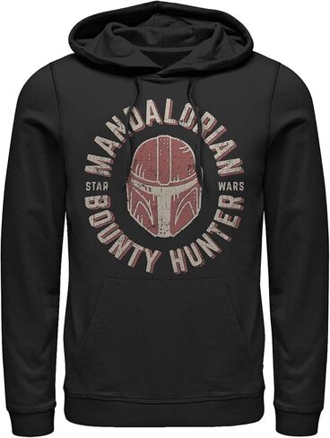 Men's Star Wars: The Mandalorian Helmet Stamp Pull Over Hoodie - Black - 3X Large in Saudi Arabia