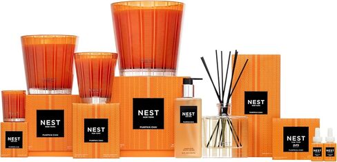NEST New York Reed Diffuser, Pistachio & Wild Fig - 5.9 fl oz - Fragrance for Up to 90 Days - Reusable, Refillable Glass Holder - Includes 8 All-Natural Reed Sticks - Flame Free in Kuwait