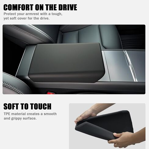 تغطية وحدة التحكم المركزية لنموذج Tesla Y Juniper & Model 3 Highland 2023-2026-TPE Premium ، غير انزلاق ، سهلة التثبيت-ملحقات داخلية-غطاء ذراعي Tesla Model Y Juniper 2025-2026 in Kuwait