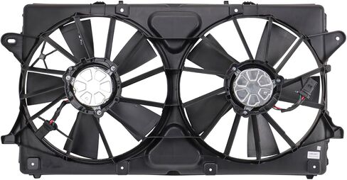 TRQ Radiator Cooling Fan Assembly Compatible with 2003-2004 Ford Thunderbird Lincoln LS in Saudi Arabia