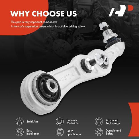 A-Premium Front Right Rearward Lower Control Arm, with Ball Joint & Bushing, Compatible with Mercedes-Benz C300 2015 2016 2017 2018, RWD in Saudi Arabia
