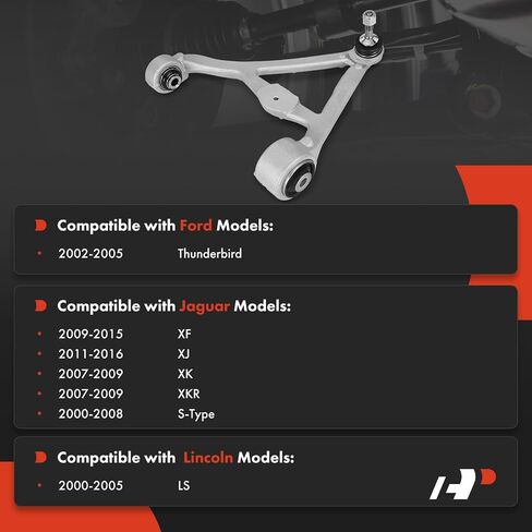 A-Premium الخلفية الخلفية الذراع اليمنى ، مع مفصل الكرة والجلبة ، متوافقة مع Jaguar XF 09-15 ، XJ 11-16 ، XK XKR 07-09 ، S-Type 00-08 ، فورد ثندربيرد 02-05 ، Lincoln LS 00-05 in Saudi Arabia