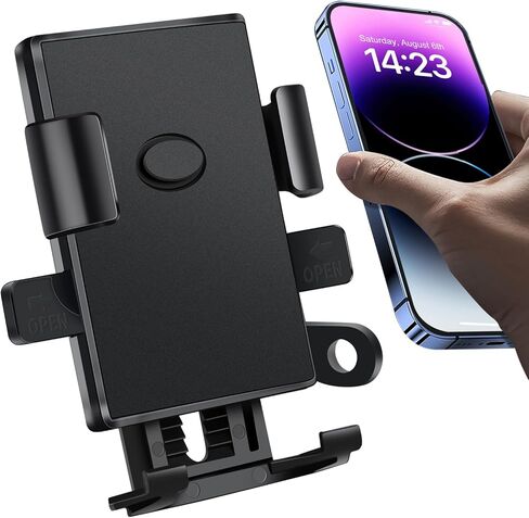 Motorbike Phone Holder Upgraded Bicycle Phone Holder for iPhone 15/14/ 13 More 4.7-6.7’ Phones, Black (Handlebars) in Kuwait