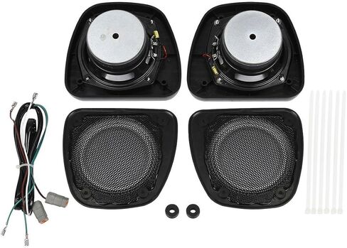 XFMT Black Audio Fairing Lower Speaker Kit Compatible with Harley FLHTC FLHX FLTRX FLHTCUTG 06-13 in Saudi Arabia