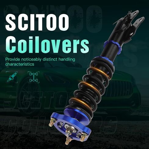Coilover Supensions Struts Kits Assembly Scitoo Full Set Strucks Struts Tets For 2006 2007 2008 2010 2011 for Honda Civic - Blue in Saudi Arabia