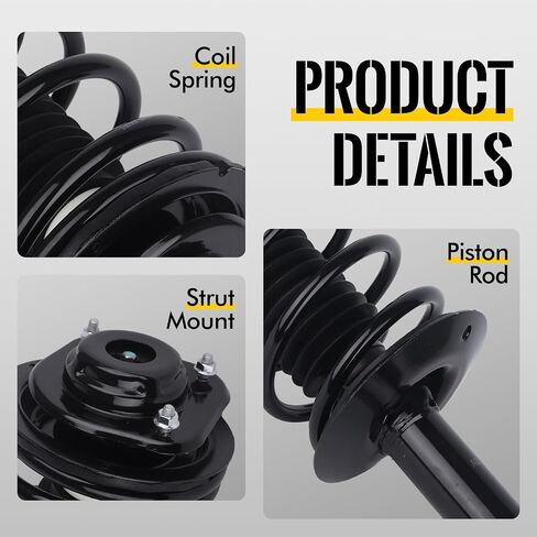 KUSATEC Front Pair Complete Struts Shock Absorber fit for Chrysler PT Cruiser 2001-2010, 171592x2 Left/Right Struts with Coil Spring Assemblies in Saudi Arabia