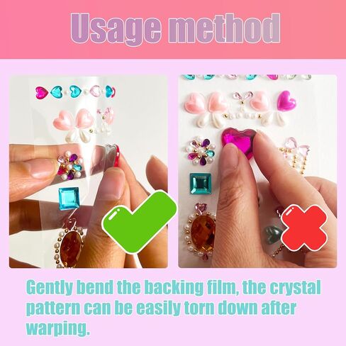NOOEPC Gem Stickers Jewels for Crafts, Rhinestone Gemstone Stickers Self Adhesive Jewel Face Gems Stick on Gemsfor DIY, Crafts Supplies for Kids Rhinestones for Bedazzling in Kuwait
