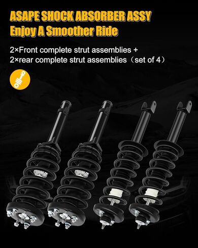 Front&Rear Complete Strut Coil and Spring Assembly Fits for 2008 2009 2010 2011 2012 for Honda for Accord 2.4L/3.5L, Struts Shocks Kit Replace 172562L 172562R 172563 in Saudi Arabia