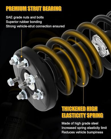 Front&Rear Complete Strut Coil and Spring Assembly Fits for 2008 2009 2010 2011 2012 for Honda for Accord 2.4L/3.5L, Struts Shocks Kit Replace 172562L 172562R 172563 in Saudi Arabia